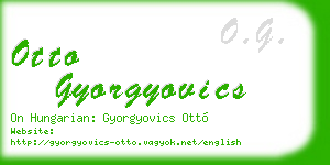 otto gyorgyovics business card